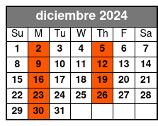 Pick-Up Location 1 diciembre Schedule