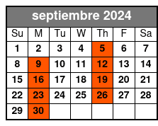 Pick-Up Location 2 septiembre Schedule