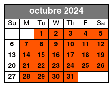Tour in Spanish octubre Schedule
