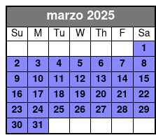 Economic Tour (1 Hour) marzo Schedule