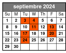 Nueva York a Filadelfia Y Los Amish En Castellano septiembre Schedule