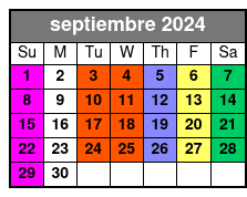 Moonshine septiembre Schedule