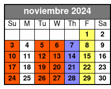 Pirates noviembre Schedule