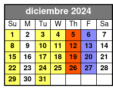 Pirates diciembre Schedule