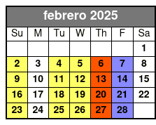 Pirates febrero Schedule