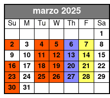 Pirates marzo Schedule