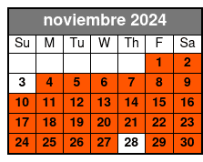 Tour in Spanish noviembre Schedule