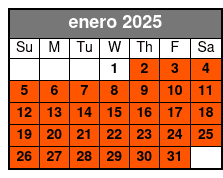 Tour in Spanish enero Schedule