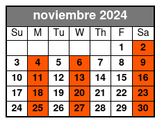 English Tour noviembre Schedule
