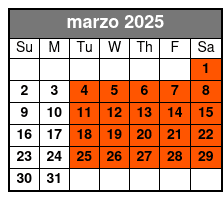 Acupuncture marzo Schedule