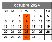 General octubre Schedule