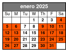 New York Sandwich Tour enero Schedule