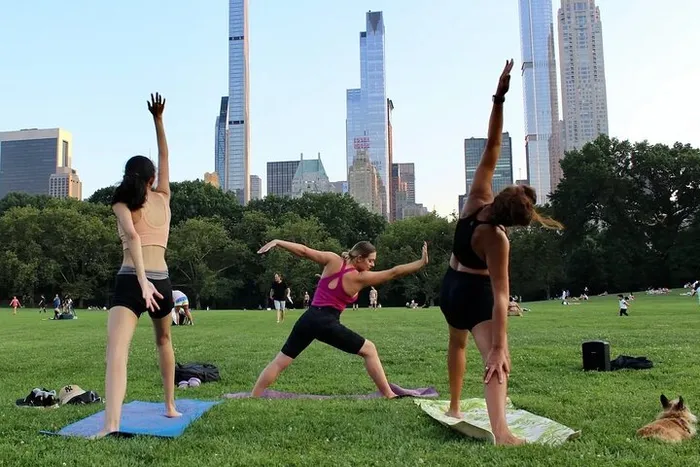 Central Park Yoga with a View in the Heart of New York City Photo