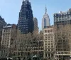 New York Citys Central Park foregrounds a contrasting skyline of historic and modern skyscrapers