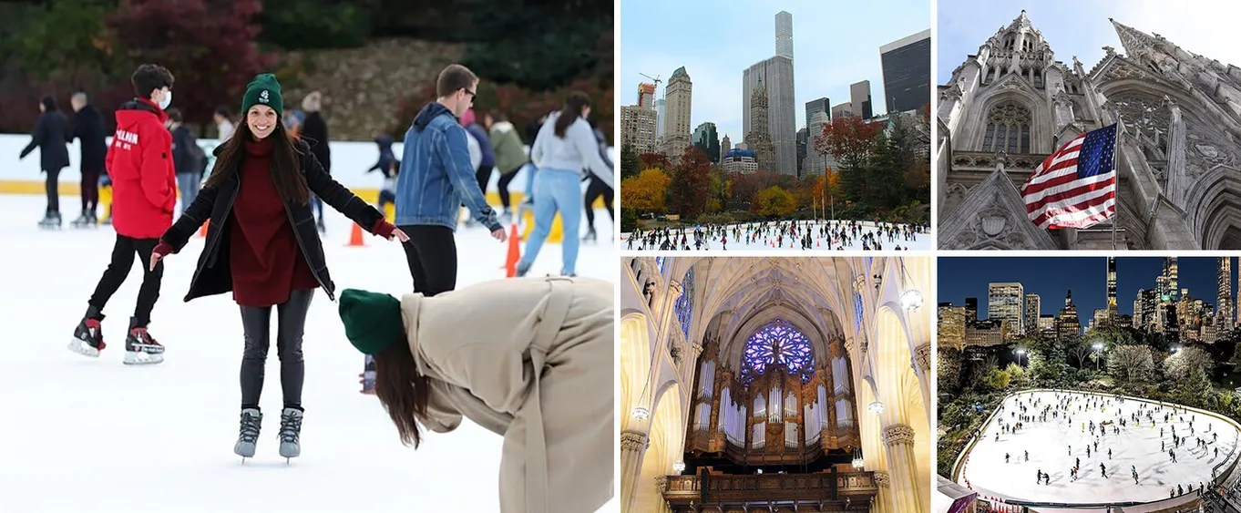 Ice Skating at The Rink at Rockefeller Center Plus St Patrick's Cathedral Tour